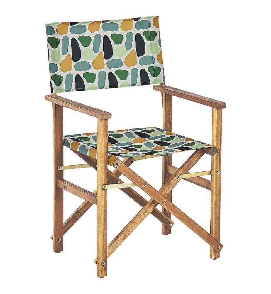 Gartenstuhl 2er Set CINE Akazienholz Bunt