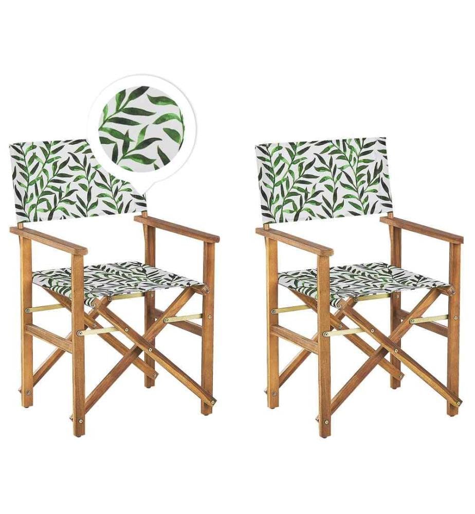 Gartenstuhl 2er Set CINE Akazienholz Grau