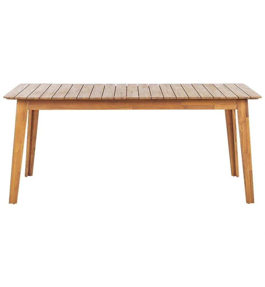 Table de salle à manger de jardin FORNELLI 180 cm 90 cm Acacia Marron