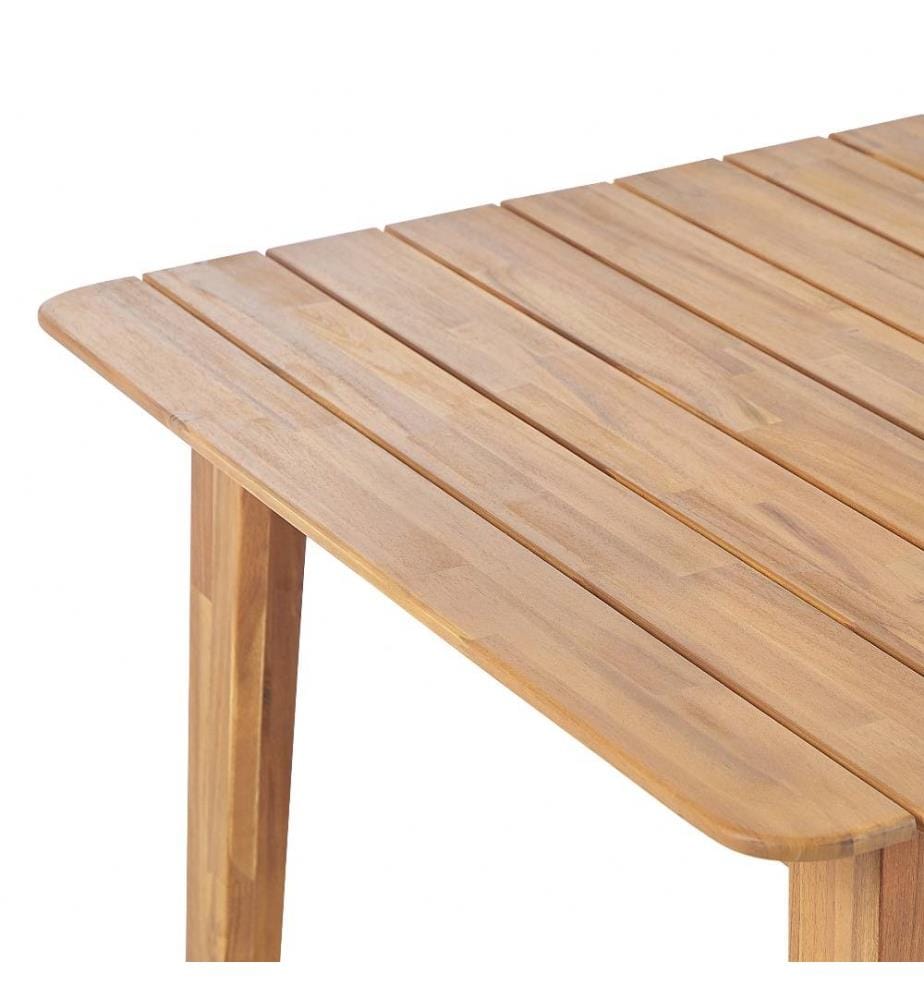 Table de salle à manger de jardin FORNELLI 180 cm 90 cm Acacia Marron