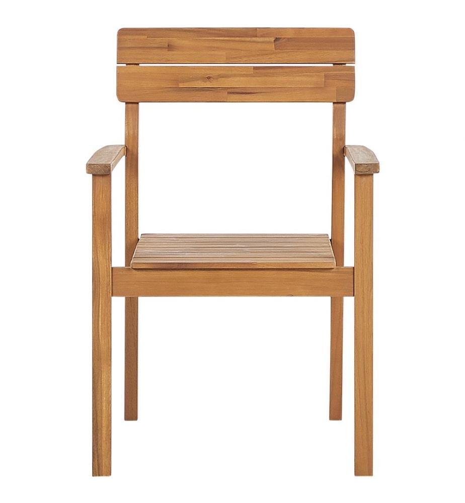 Lot de 4 chaises de jardin FORNELLI Acacia Marron