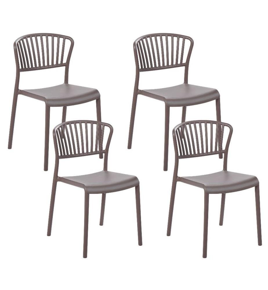 Gartenstuhl 4er Set GELA Taupe