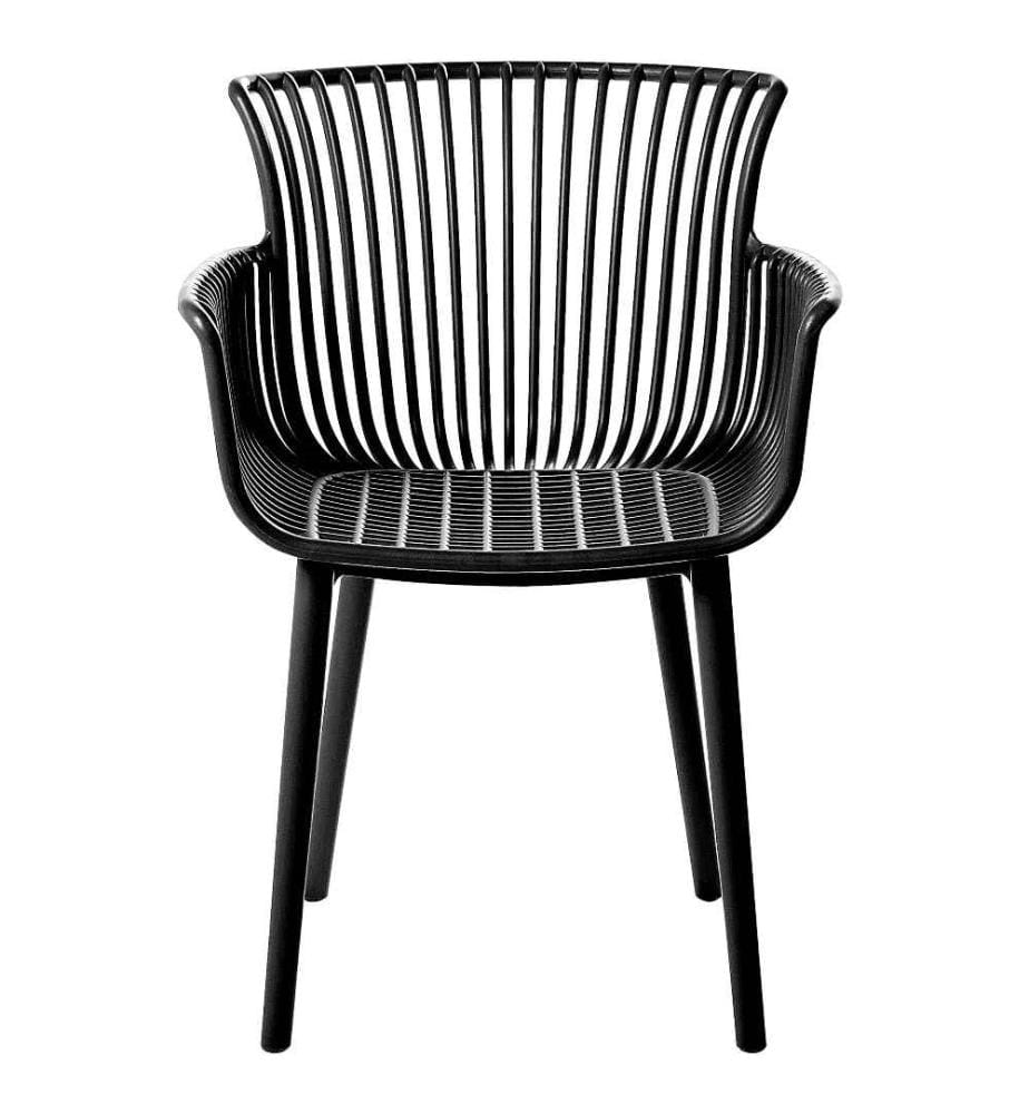 Gartenstuhl 4er Set PESARO Schwarz