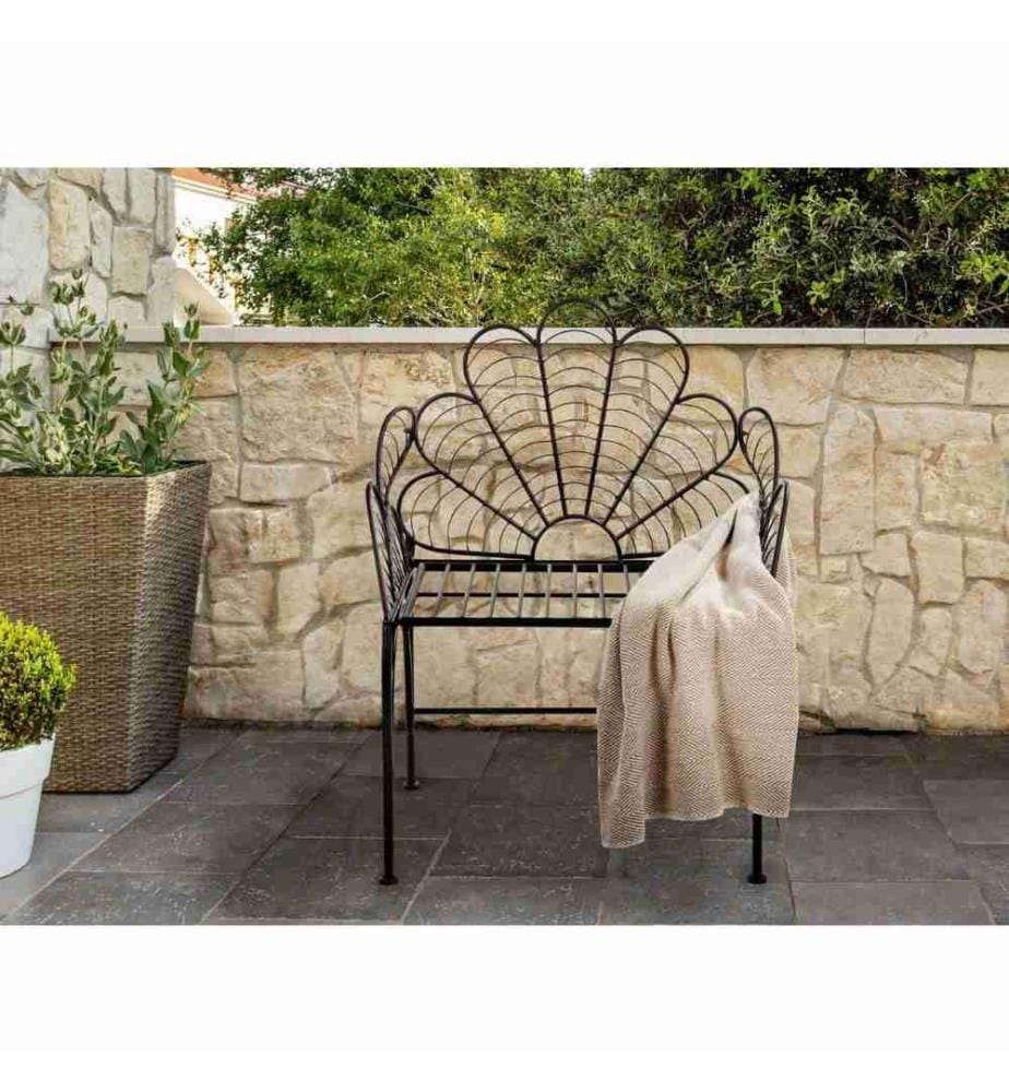 Gartenstuhl LIGURIA Metall Schwarz