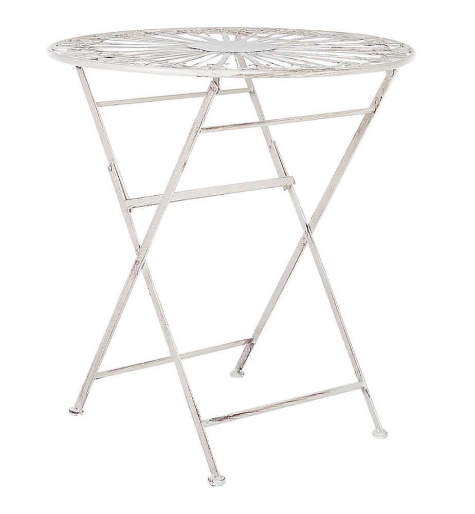 Table bistrot SCAFA 70 cm 70 cm Métal Blanc