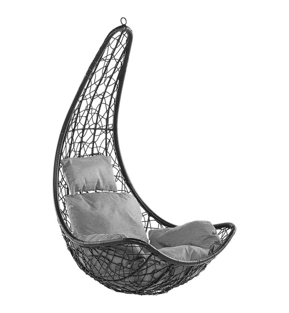 Hängesessel ATRI II Polyrattan Schwarz