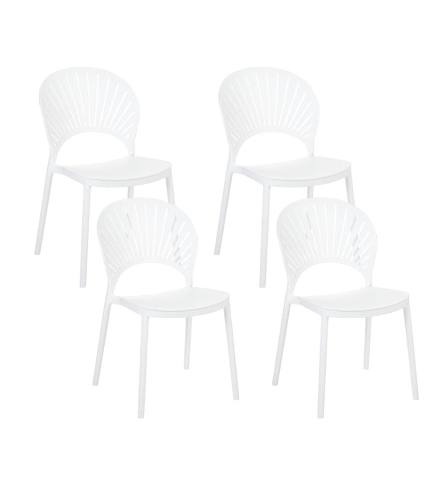 Gartenstuhl 4er Set OSTIA Weiss