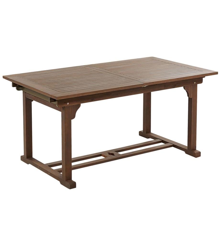 Table de salle à manger de jardin extensible AMANTEA 160/220 cm 90 cm Acacia Marron foncé
