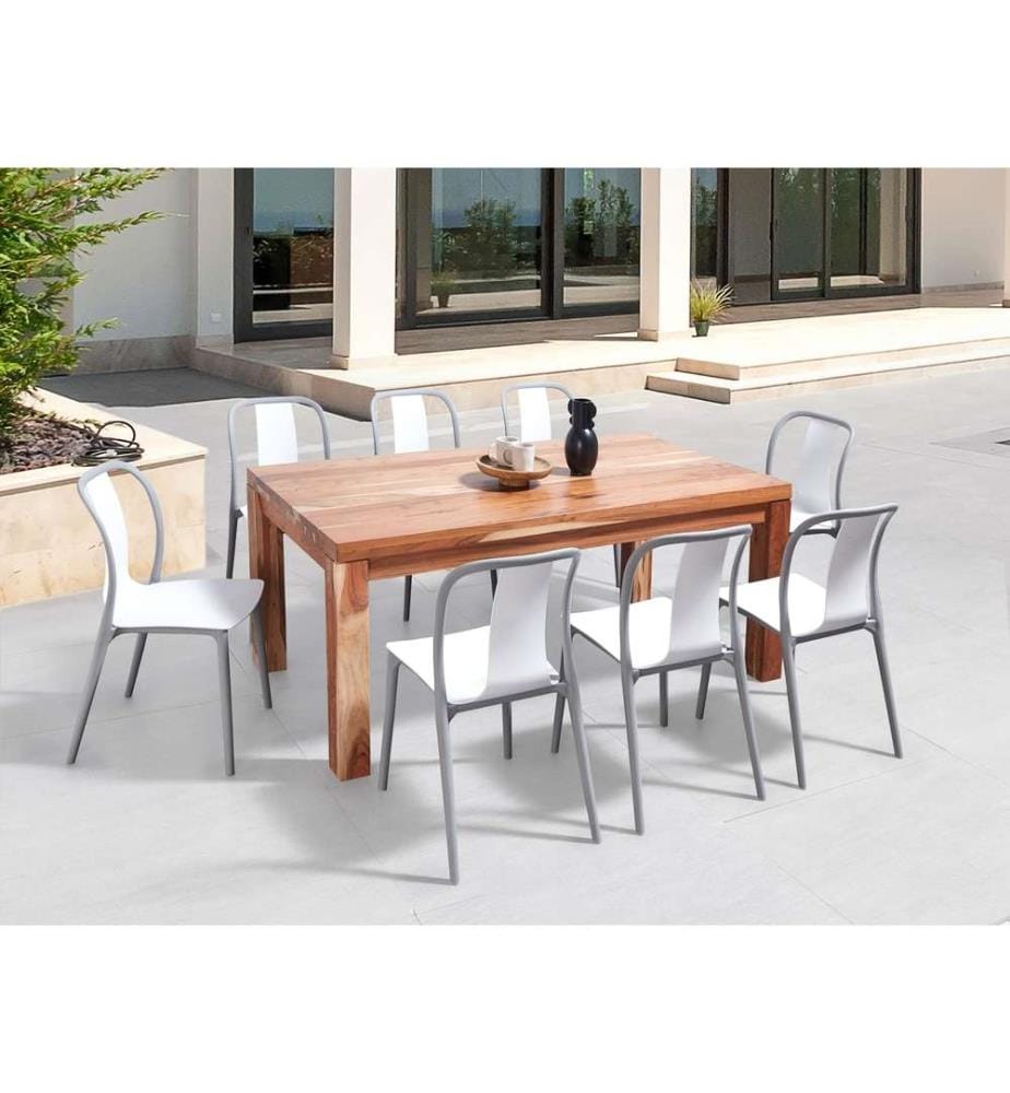 Gartenstuhl 8er Set SPEZIA Weiss