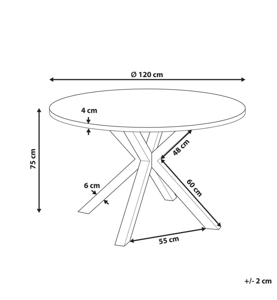 Tavolo da pranzo da giardino MALETTO 120 cm 120 cm Vetro Grigio scuro