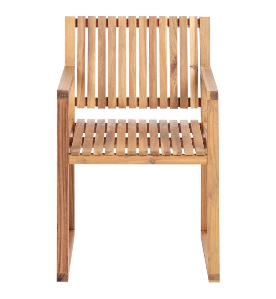 Lot de 2 chaises de jardin SASSARI II Bois d'acacia certifié Marron clair
