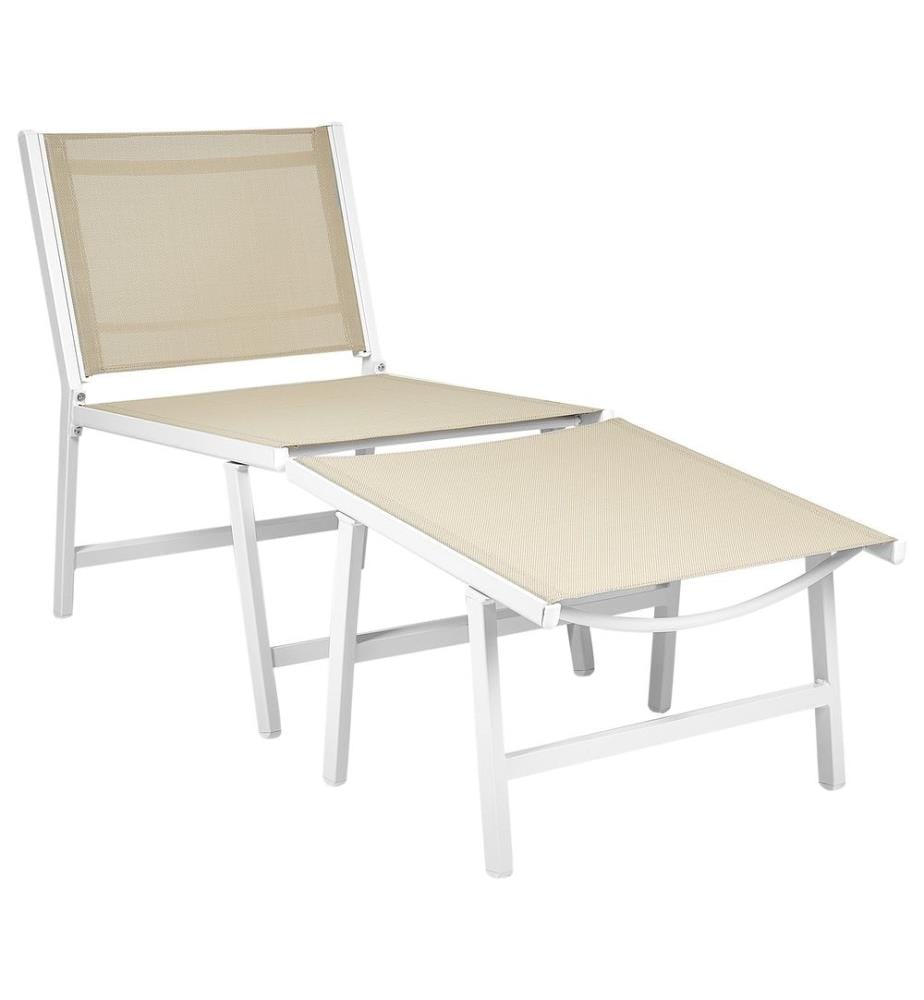 Lot de 2 chaises de jardin MARCEDDI Métal Blanc/beige
