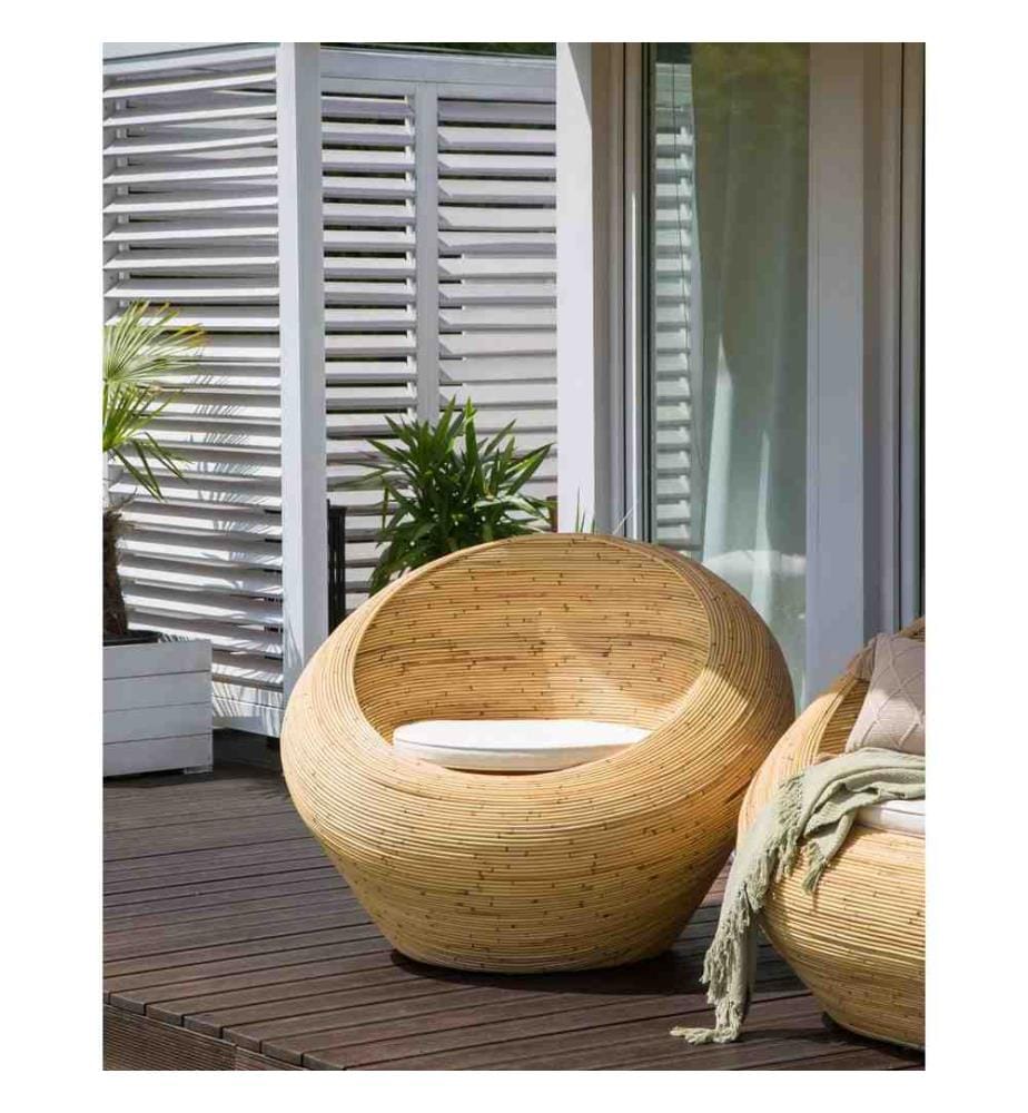 Fauteuil de jardin MAIORI Rotin Naturel