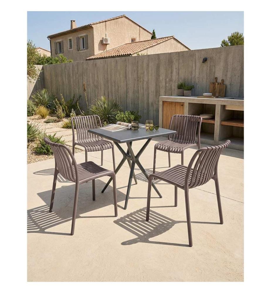 Gartenstuhl 4er Set ARICCIA Braun