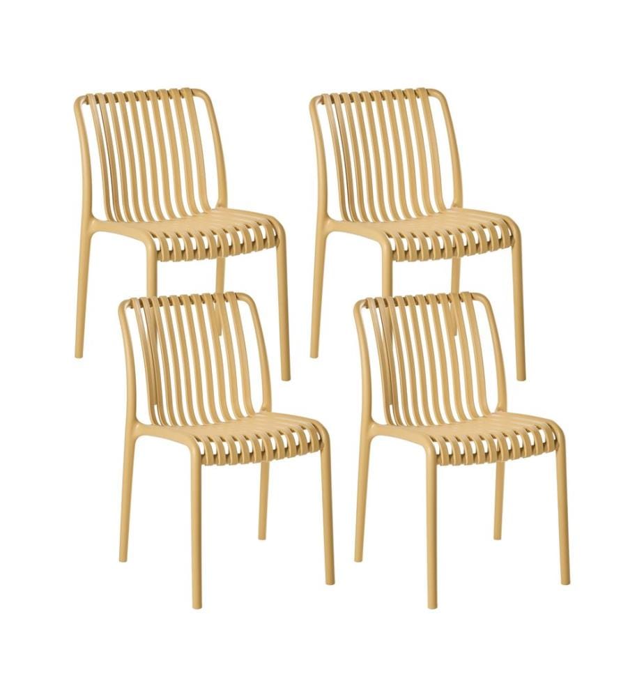 Gartenstuhl 4er Set ARICCIA Senfgelb