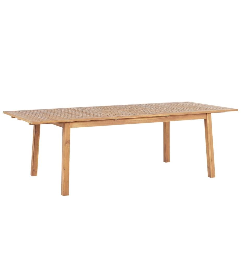 Table de salle à manger de jardin extensible CESANA 180/240 cm 100 cm Acacia Marron clair