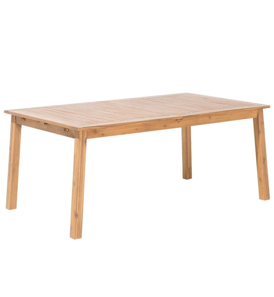 Table de salle à manger de jardin extensible CESANA 180/240 cm 100 cm Acacia Marron clair