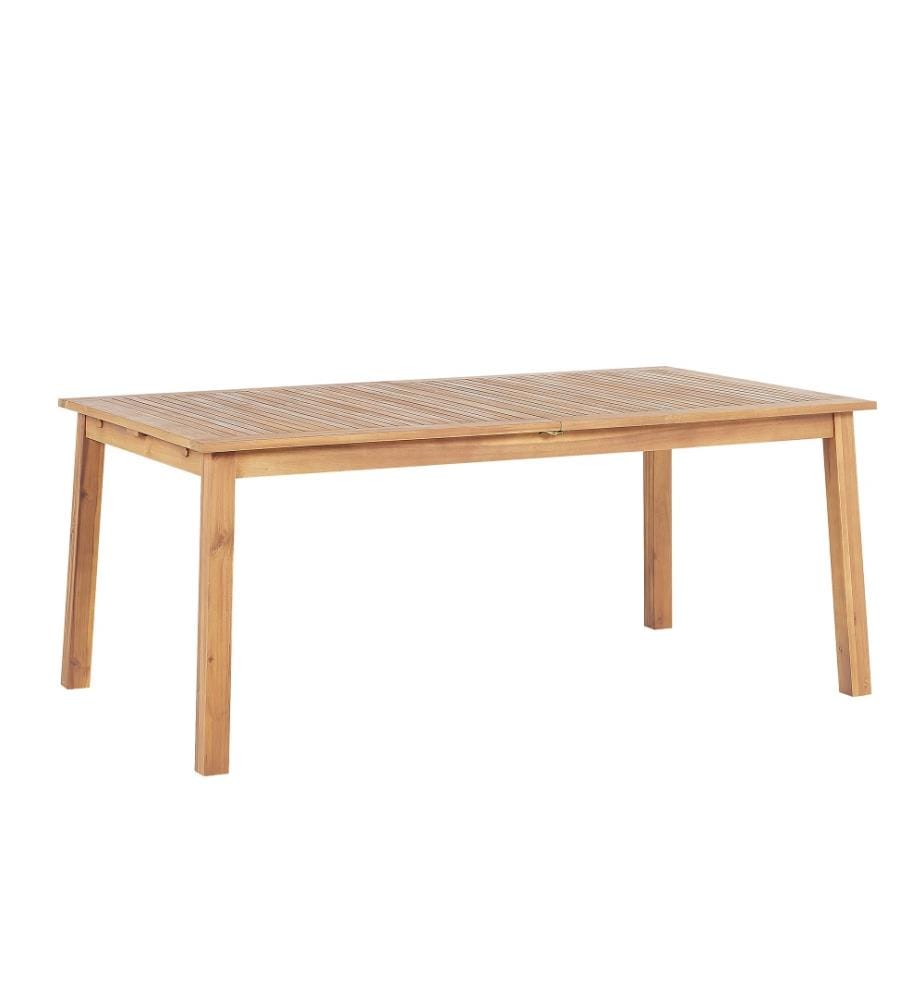 Table de salle à manger de jardin extensible CESANA 180/240 cm 100 cm Acacia Marron clair