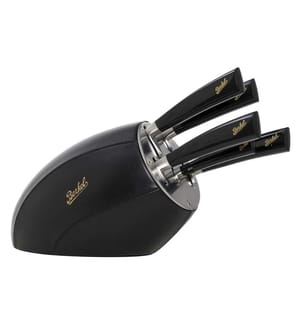 Elegance Nero - Ceppo portacoltelli Sense con 5 coltelli