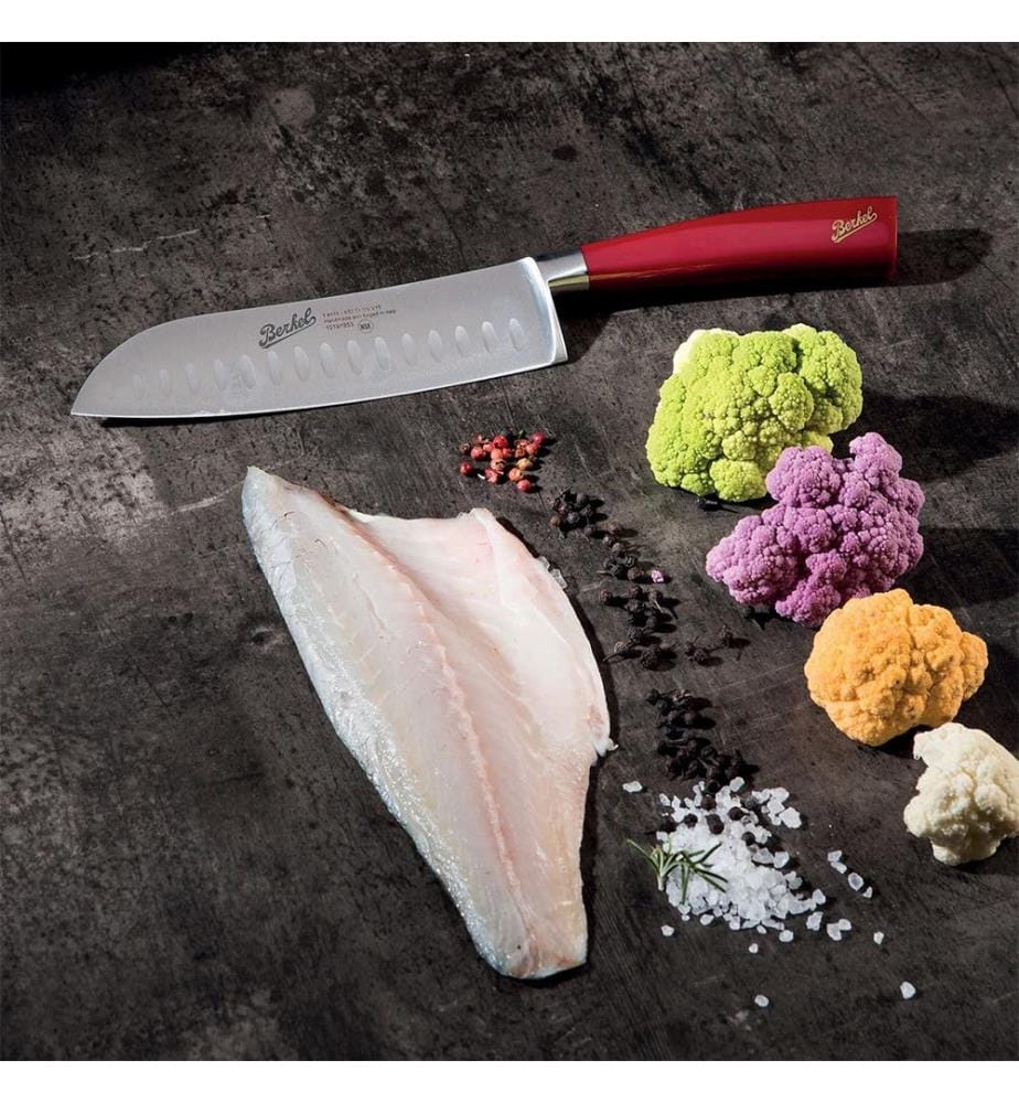 Elegance Rosso - Coltello Santoku - 18 cm