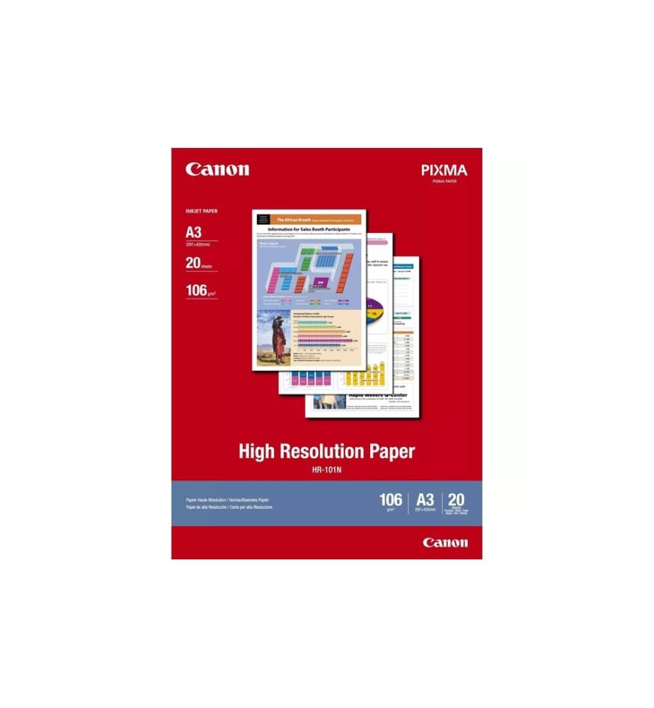 CANON - Fotopapier HR-101N High Resolution A3 106 g/m² 20 Stück