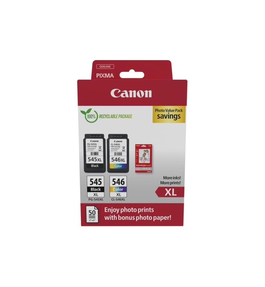 CANON - Tintenset Tintenset PG-545XL Black/CL-546XL Color+Fotopapier