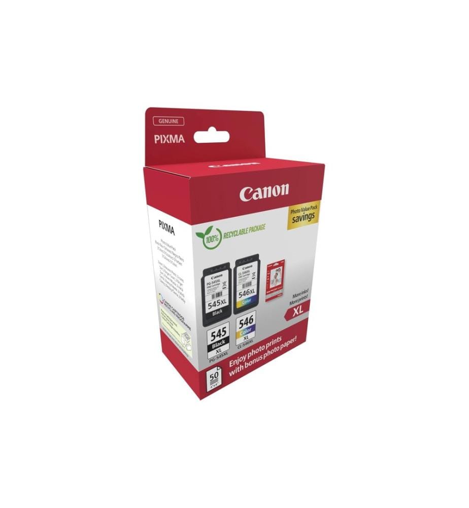 CANON - Tintenset Tintenset PG-545XL Black/CL-546XL Color+Fotopapier