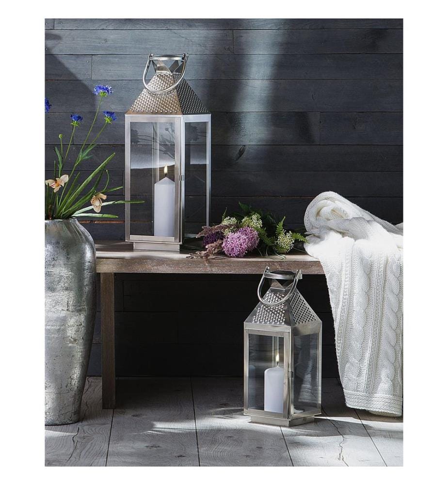 Lanterna BALI Acciaio inox 55 cm Argento