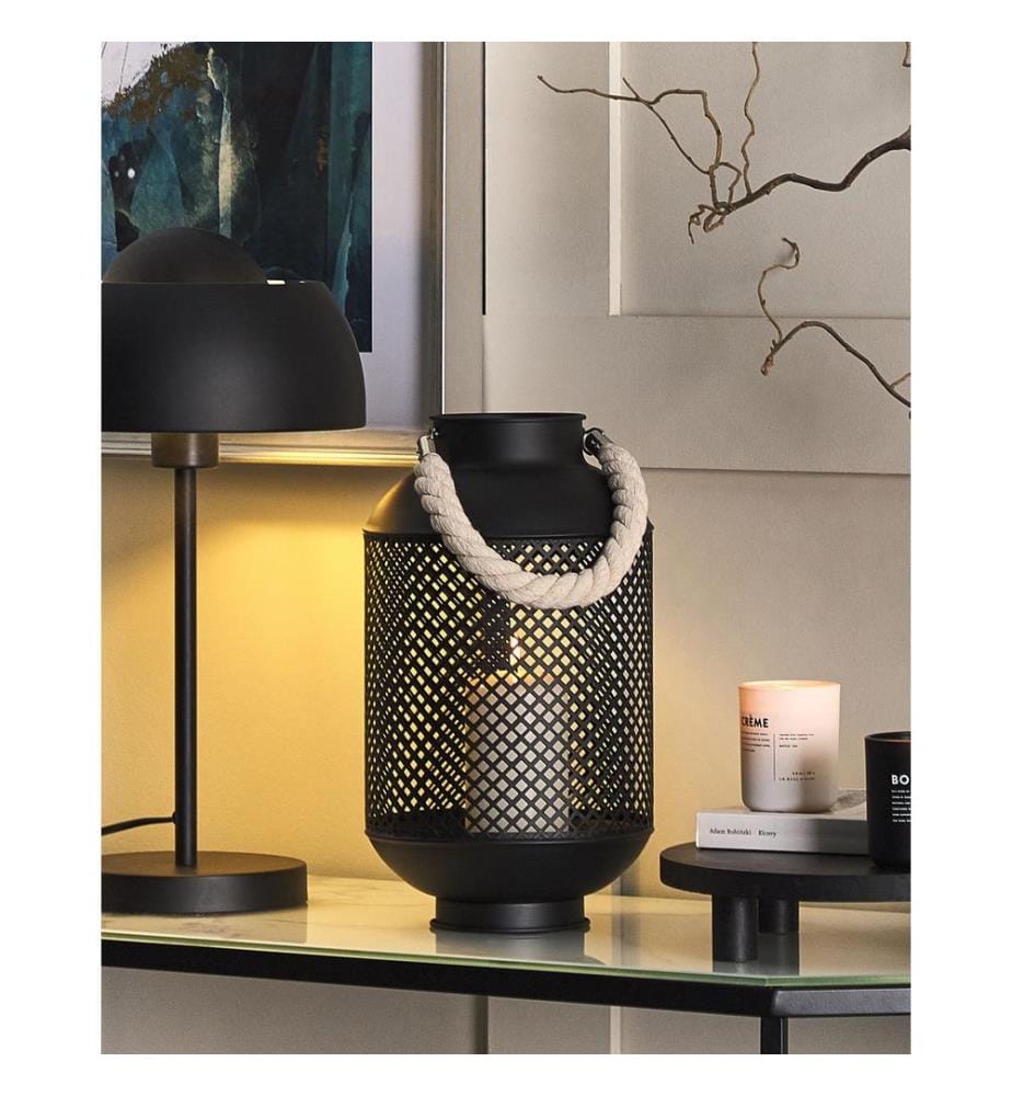 Lanterne CORON Métal 34 cm Noir