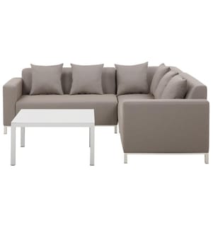 Ensemble de canapés d'angle de jardin 5 places BELIZE Côté gauche Beige