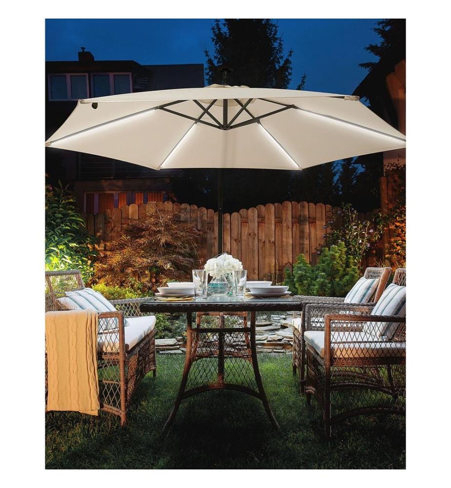 Ombrellone a sbalzo LED 285 cm CORVAL Beige