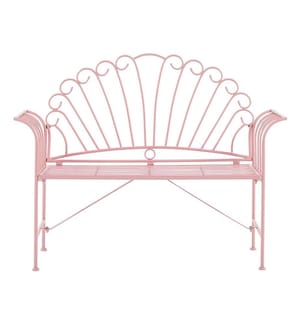 Panchina da giardino CAVINIA 125 cm Metallo Rosa