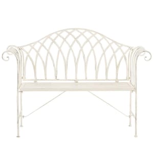 Panchina da giardino MILAZZO 130 cm Metallo Bianco