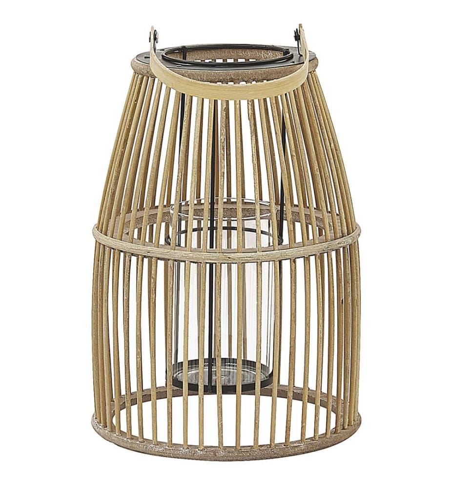 Laterne HOSTE Bambusholz 32 cm Beige