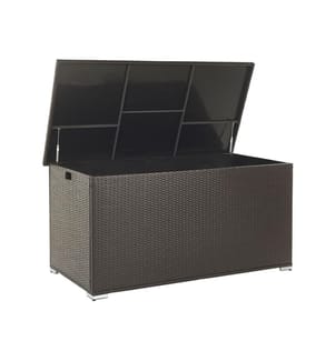 Aufbewahrungsbox MODENA Polyrattan 155 cm 75 cm Braun