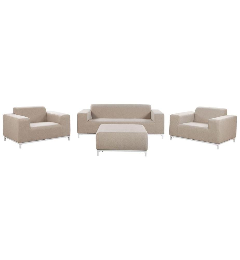 Ensemble de salon de jardin avec table 5 places ROVIGO Beige