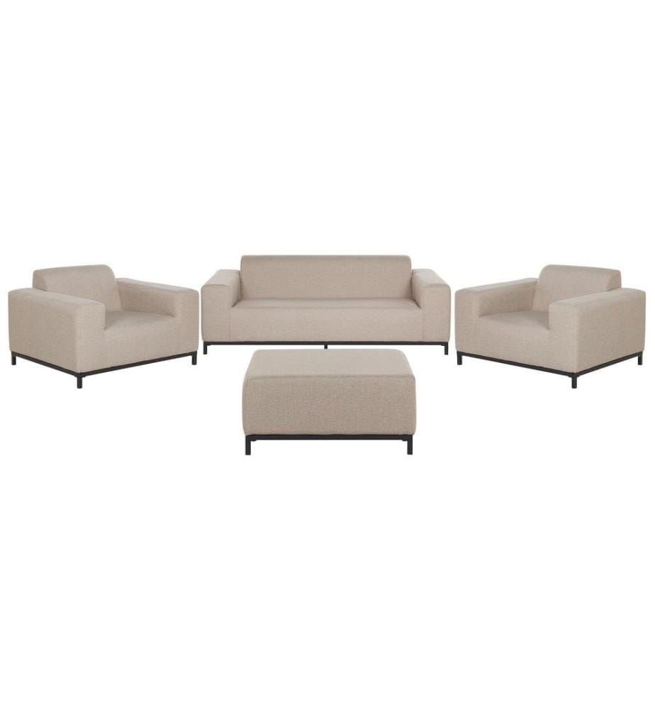 Ensemble de salon de jardin avec table 5 places ROVIGO Beige