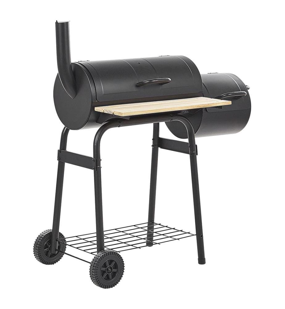 Barbecue a carbonella SATAH con affumicatore Metallo Nero