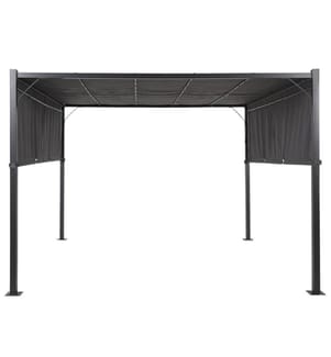 Pavillon LED PARGA Metall 310 cm 310 cm Dunkelgrau