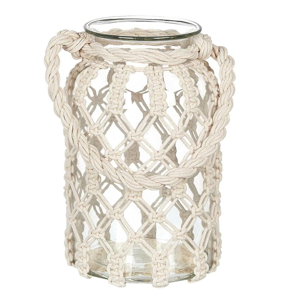 Laterne JALEBI Stoff 31 cm Cremeweiss
