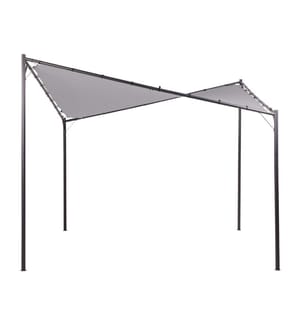 Pavillon AVENTINE Metall 300 cm 300 cm Grau