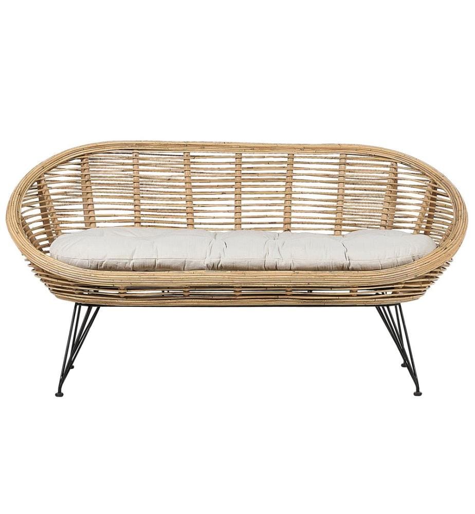 Divano da giardino 2 posti MARATEA Rattan Naturale