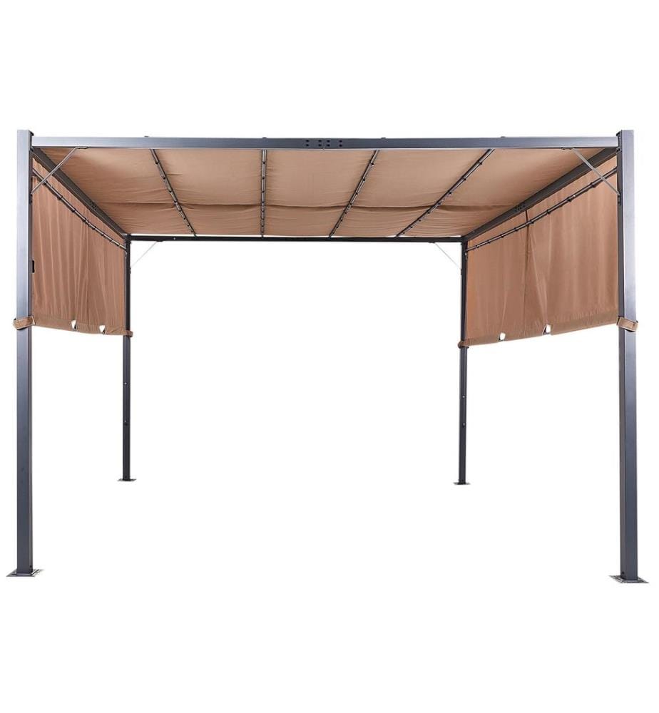 Gazebo LED PARGA Metallo 310 cm 310 cm Marrone