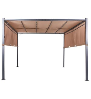Pavillon LED PARGA Metall 310 cm 310 cm Braun