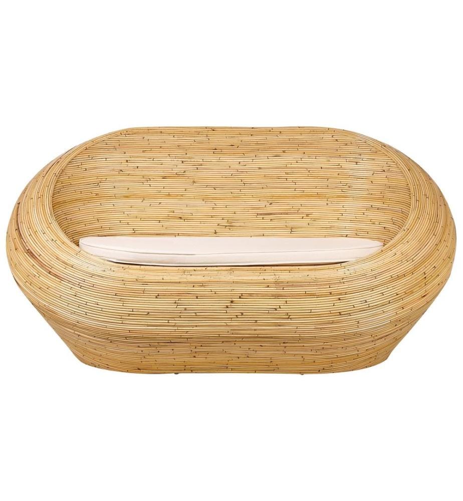 Divano da giardino 2 posti MAIORI Rattan Naturale