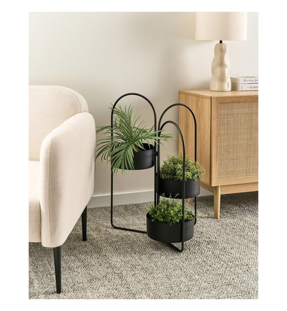Support de pots COLUTENA Métal 56 cm Noir