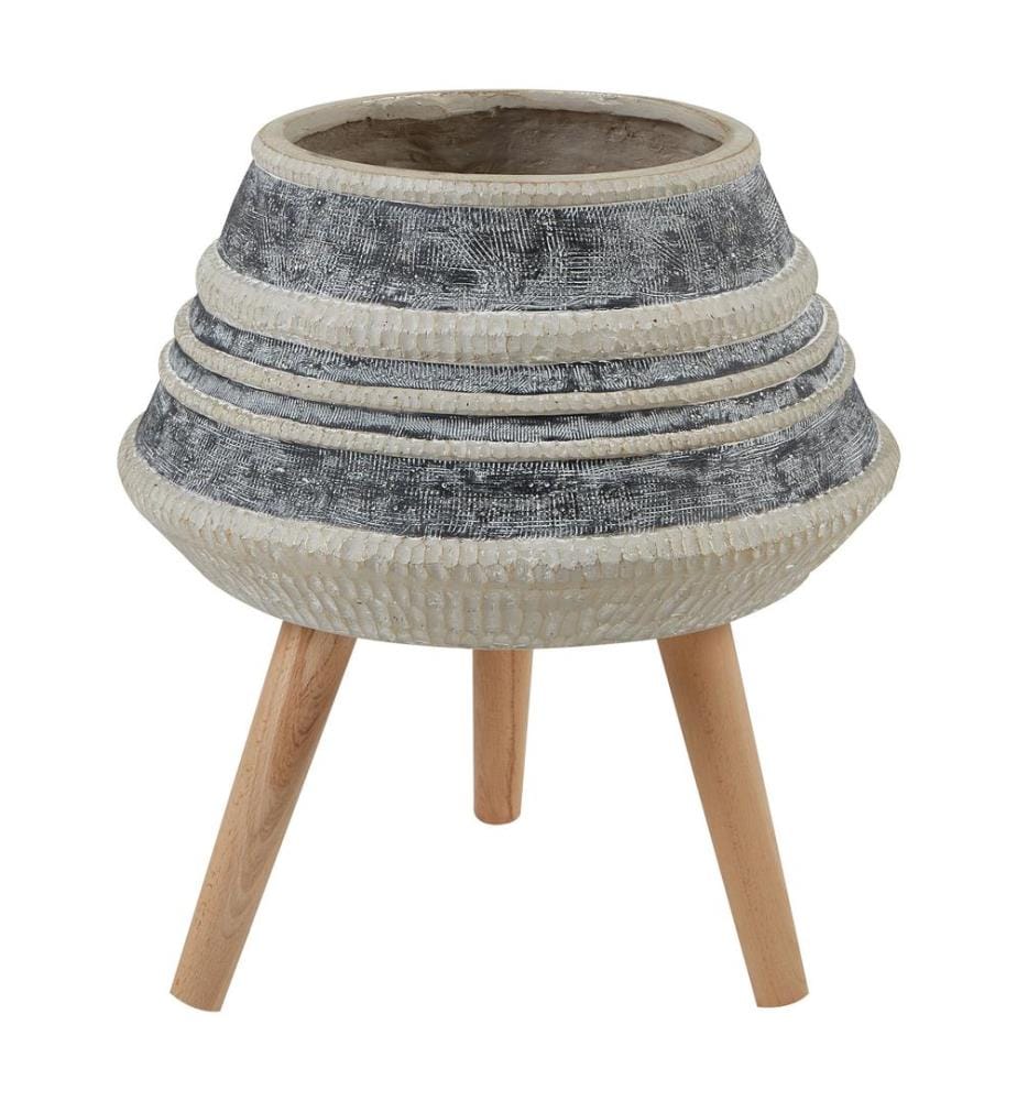 Cache-pot sur pied ATHAEA 37 cm Beige