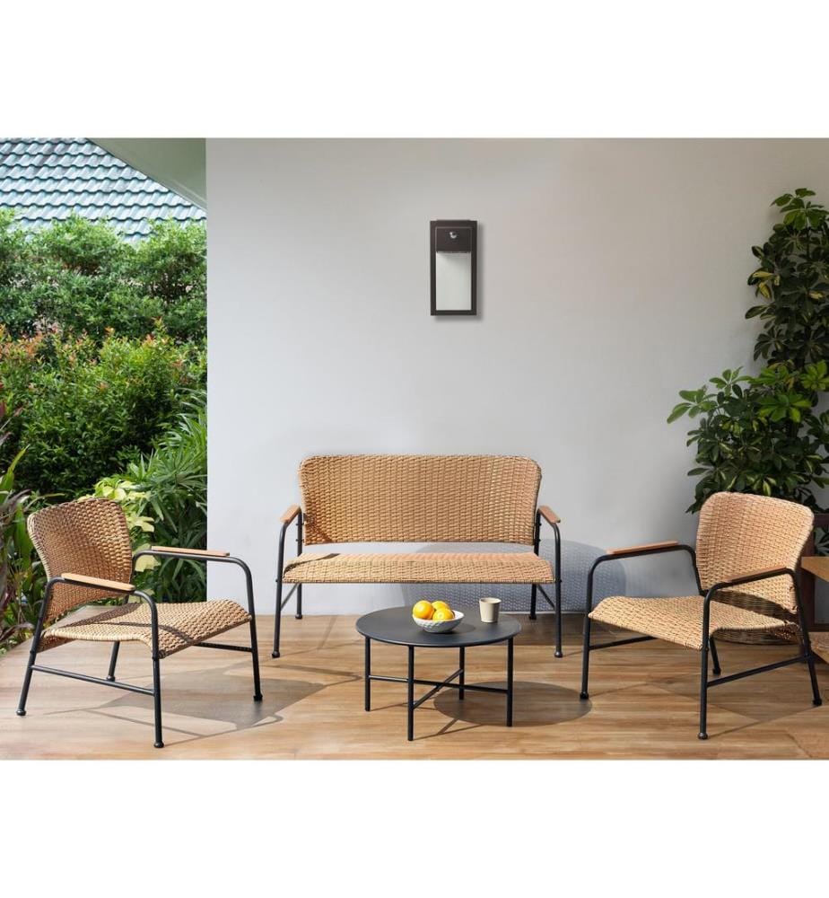 Ensemble de salon de jardin avec table 4 places OFANTO Naturel