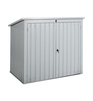 Casetta da giardino MOENA Metallo 158 cm 96 cm Grigio chiaro