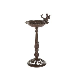 Garten-Vogeltränke Metall braun Antik-Optik 53 cm Waldfee LARK